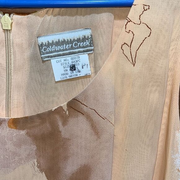 EXCELLENT CONDITION WOMEN’S SIZE 10 COLDWATER CREEK LINED SLEEVELESS MAXI DRESS - Picture 2 of 6